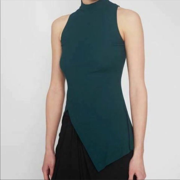Rosetta Getty XS Green Paneled Turtleneck Top NWOT - Picture 2 of 6